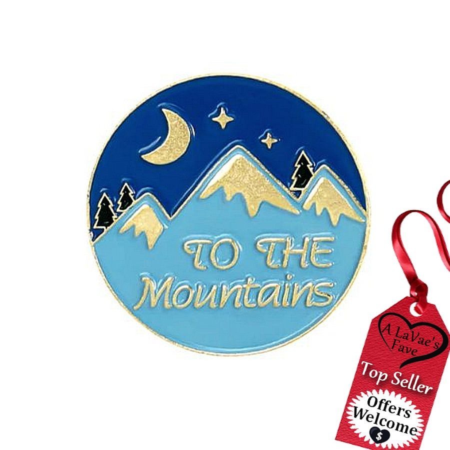 Casen To The Mountains Clasp Back Pin Gift Packaged