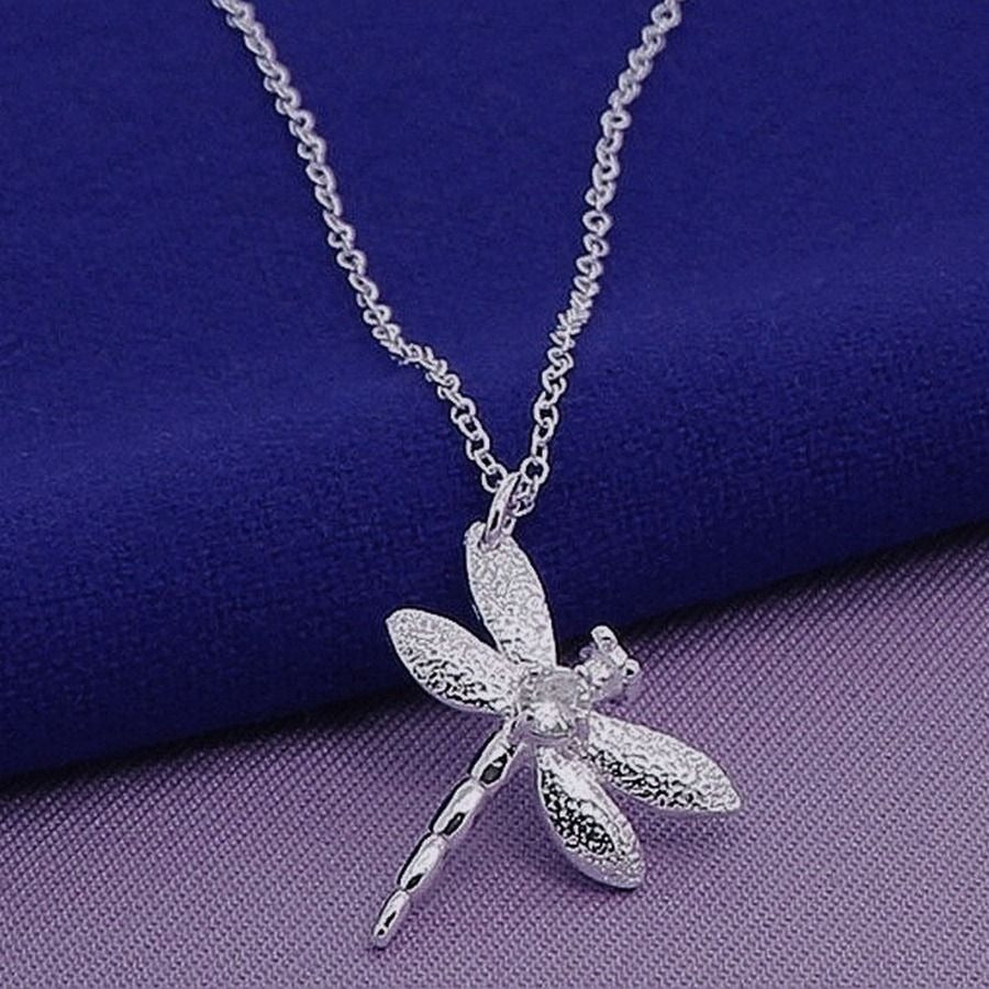 Selina Serenity Dragonfly Pendant Necklace Sterling Silver Gift Packaged